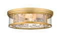 Z-Lite Canada - Four Light Flush Mount - Clarion - Olde Brass- Union Lighting Luminaires Decor