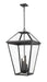 Z-Lite Canada - Four Light Outdoor Chain Mount - Talbot - Black- Union Lighting Luminaires Decor