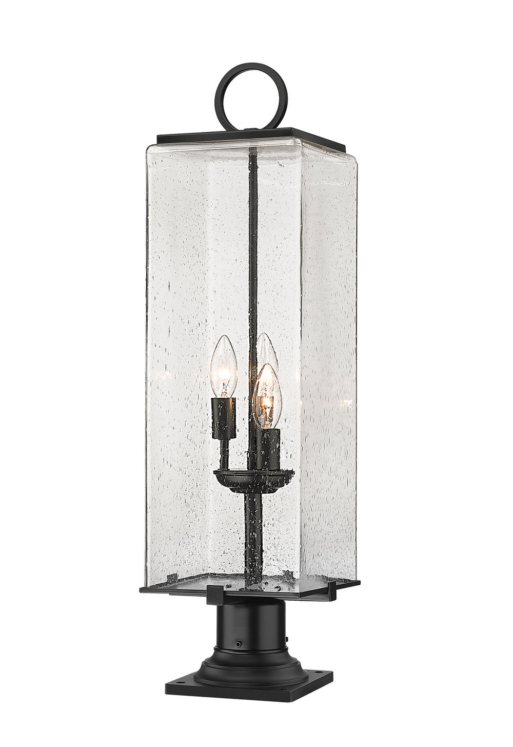 Z-Lite Canada - Three Light Outdoor Pier Mount - Sana - Black- Union Lighting Luminaires Decor