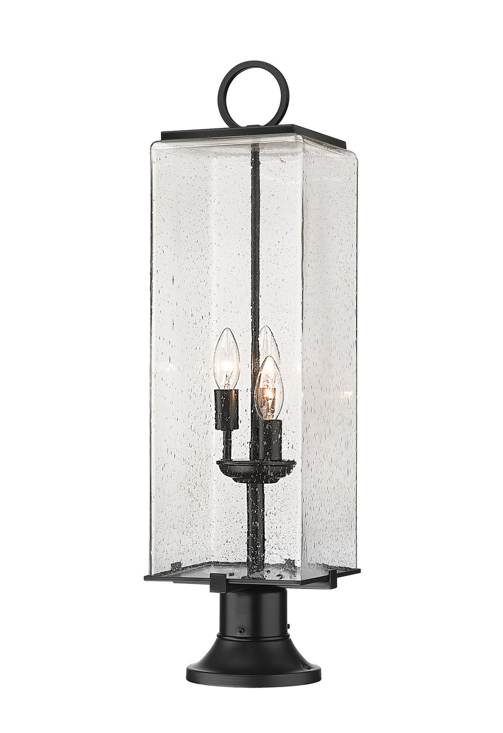 Z-Lite Canada - Three Light Outdoor Pier Mount - Sana - Black- Union Lighting Luminaires Decor