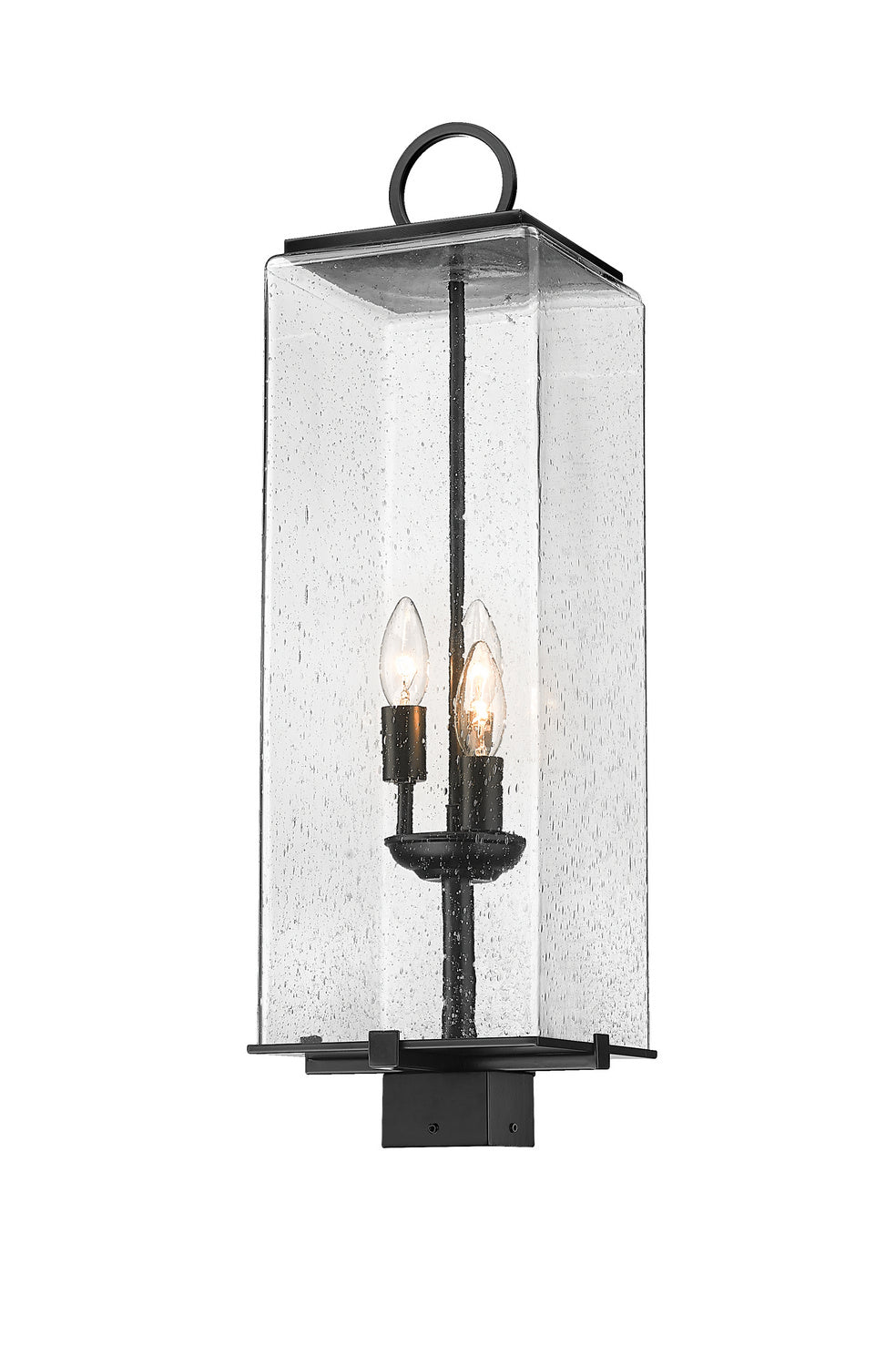 Z-Lite Canada - Three Light Outdoor Post Mount - Sana - Black- Union Lighting Luminaires Decor
