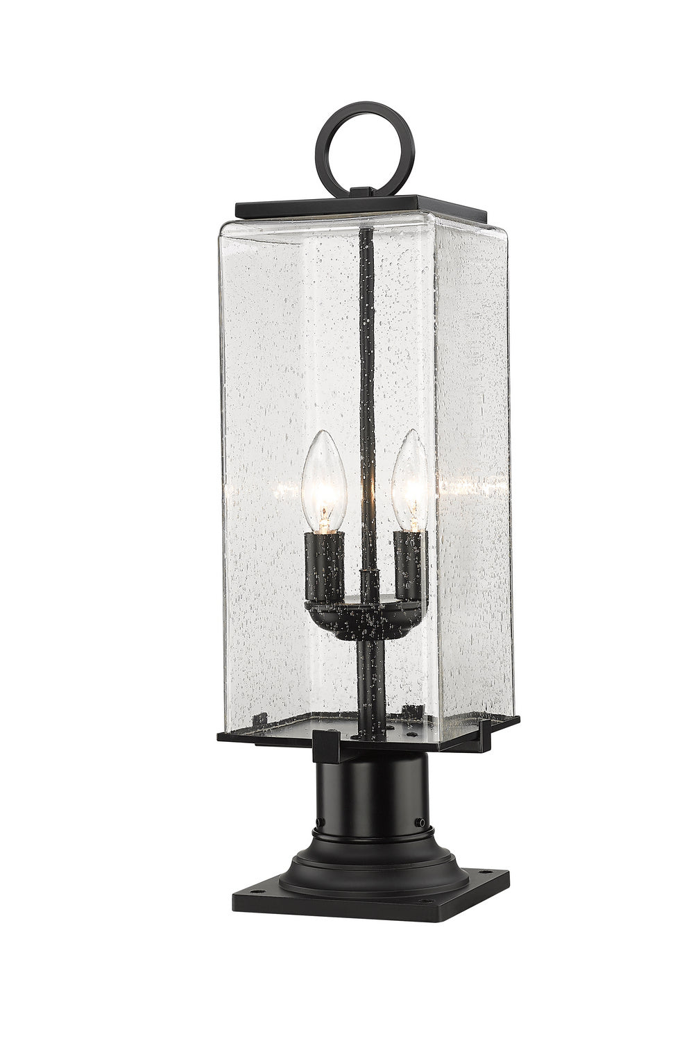 Z-Lite Canada - Two Light Outdoor Pier Mount - Sana - Black- Union Lighting Luminaires Decor