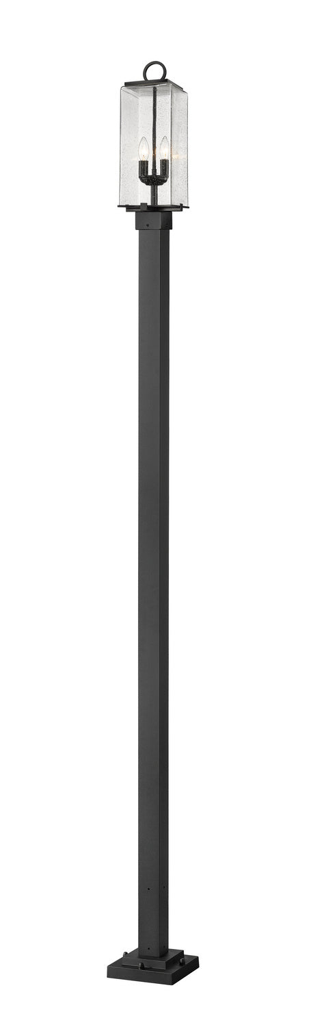 Z-Lite Canada - Two Light Outdoor Post Mount - Sana - Black- Union Lighting Luminaires Decor