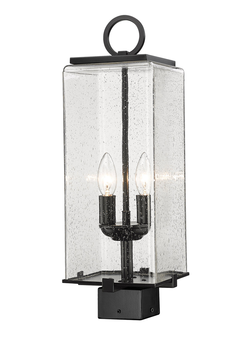 Z-Lite Canada - Two Light Outdoor Post Mount - Sana - Black- Union Lighting Luminaires Decor