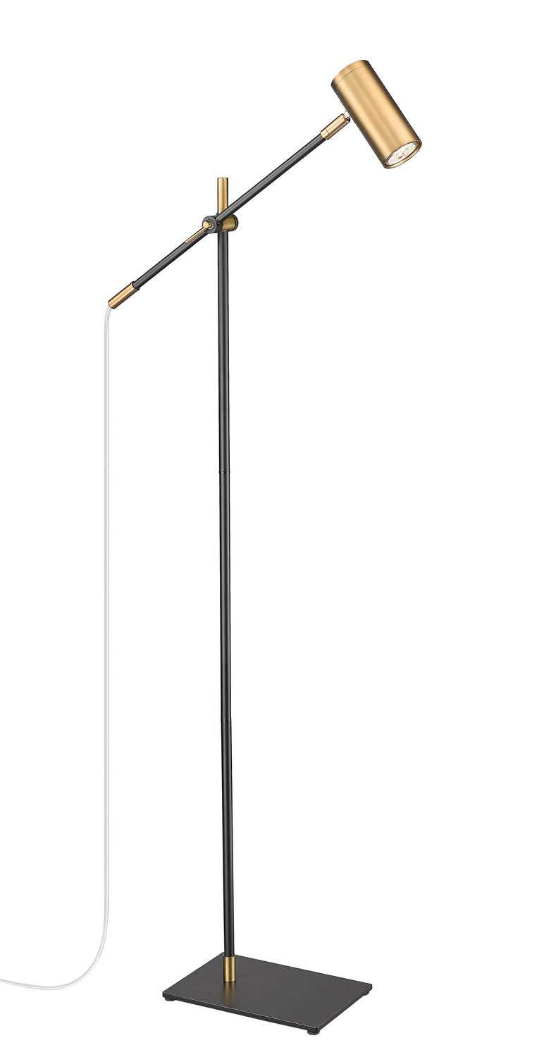 Z-Lite Canada - One Light Floor Lamp - Calumet - Matte Black / Olde Brass- Union Lighting Luminaires Decor
