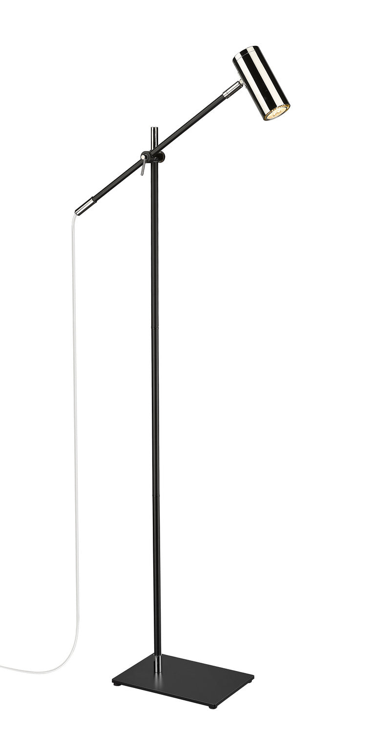 Z-Lite Canada - One Light Floor Lamp - Calumet - Matte Black / Polished Nickel- Union Lighting Luminaires Decor