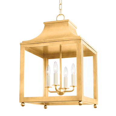 Mitzi Canada - Four Light Pendant - Leigh - Vintage Gold Leaf- Union Lighting Luminaires Decor