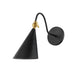 Mitzi - One Light Wall Sconce - Lupe - Aged Brass/Soft Black- Union Lighting Luminaires Decor