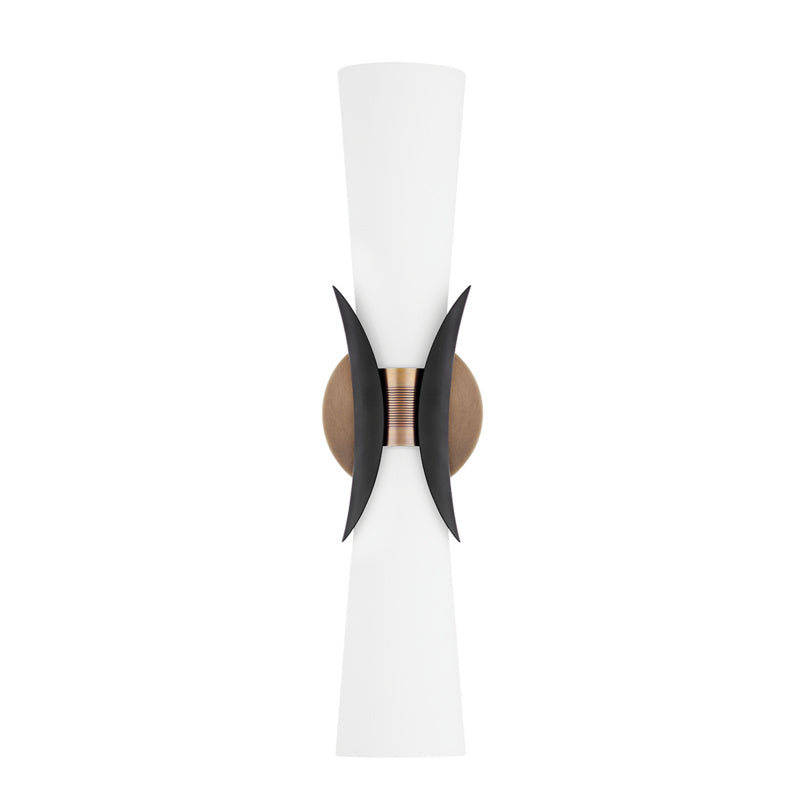 Troy Lighting Canada - Two Light Wall Sconce - Muncie - Patina Brass/Soft Black- Union Lighting Luminaires Decor