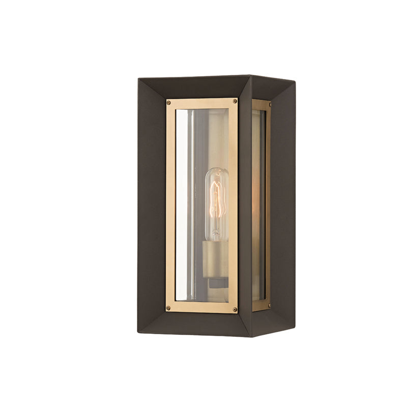 Troy Lighting Canada - One Light Outdoor Wall Sconce - Lowry - Textured Bronze/Patina Brass- Union Lighting Luminaires Decor