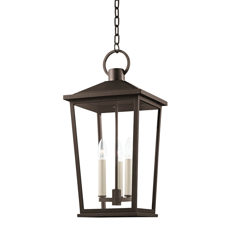 Troy Lighting - Three Light Outdoor Lantern - Soren - Textured Bronze W/ Hl- Union Lighting Luminaires Decor