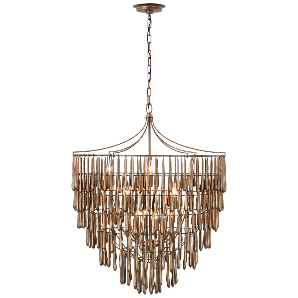 Visual Comfort Signature Canada - LED Chandelier - Vacarro - Antique Bronze Leaf- Union Lighting Luminaires Decor