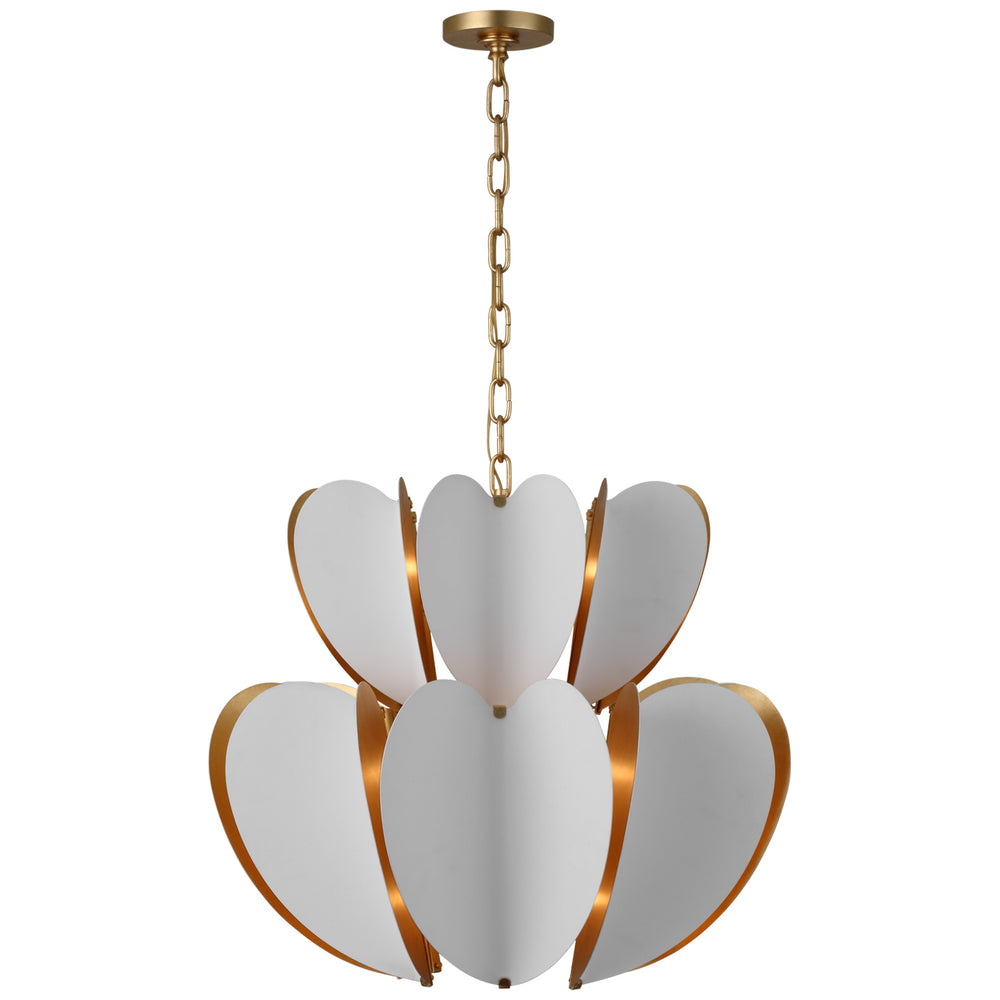 Visual Comfort Signature Canada - LED Chandelier - Danes - Matte White and Gild- Union Lighting Luminaires Decor