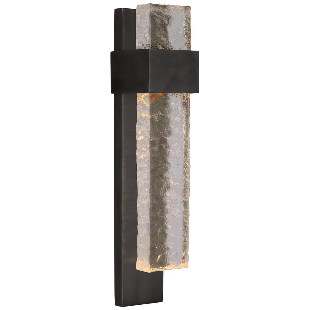 Visual Comfort Signature Canada - LED Wall Sconce - Brock - Bronze and Clear Wavy Glass- Union Lighting Luminaires Decor