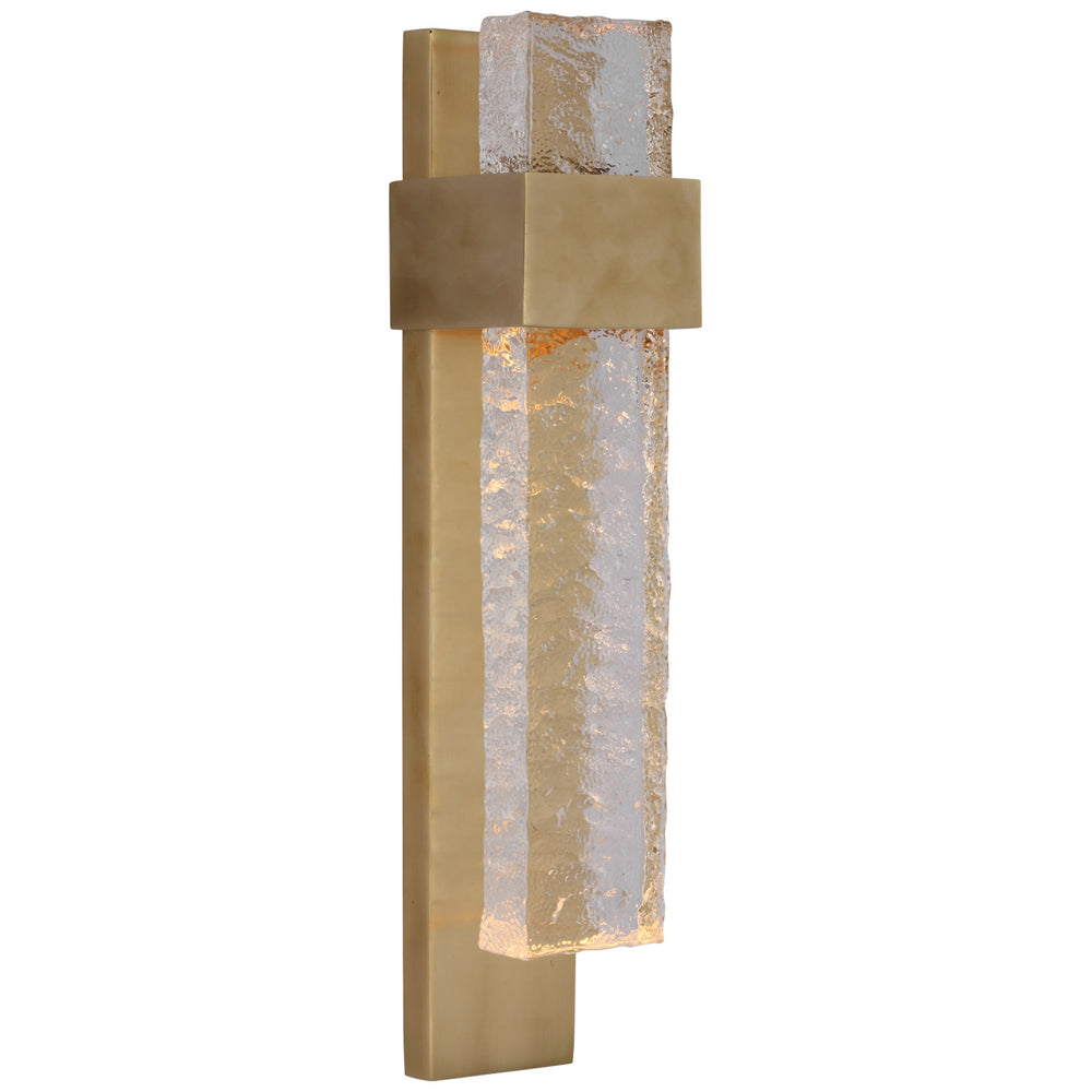 Visual Comfort Signature Canada - LED Wall Sconce - Brock - Soft Brass and Clear Wavy Glass- Union Lighting Luminaires Decor