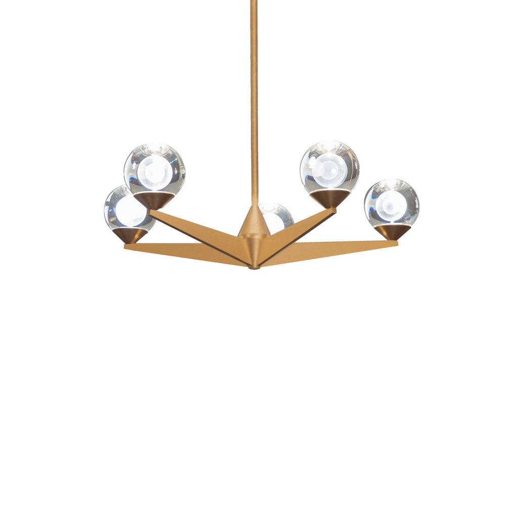 Modern Forms Canada - LED Chandelier - Double Bubble - Aged Brass- Union Lighting Luminaires Decor