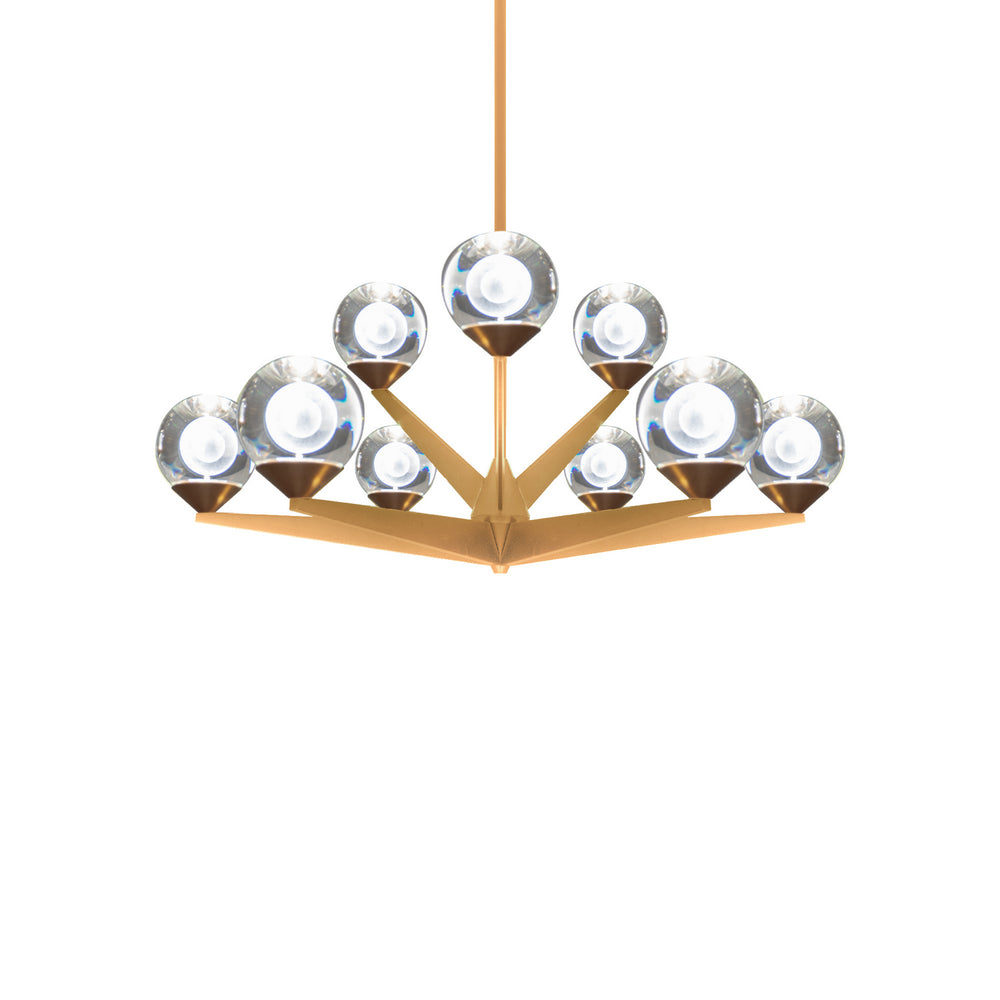 Modern Forms Canada - LED Chandelier - Double Bubble - Aged Brass- Union Lighting Luminaires Decor