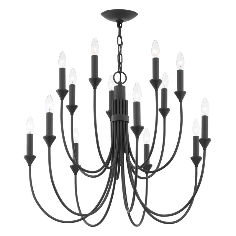 Troy Lighting Canada - 14 Light Chandelier - Cate - Forged Iron- Union Lighting Luminaires Decor