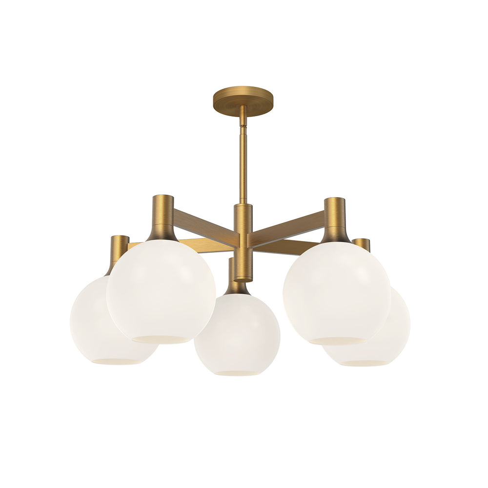 Alora Canada - Five Light Chandelier - Castilla - Aged Gold- Union Lighting Luminaires Decor