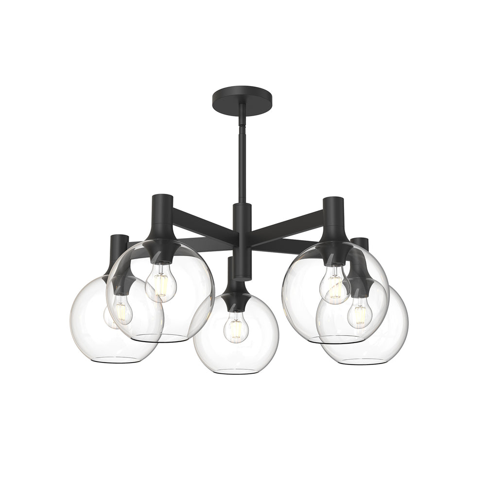 Alora Canada - Five Light Chandelier - Castilla - Matte Black- Union Lighting Luminaires Decor