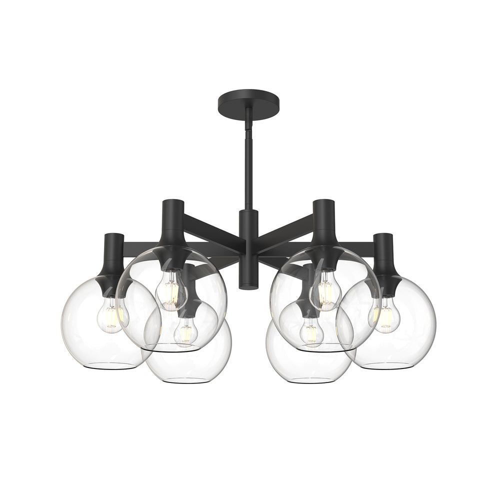 Alora Canada - Six Light Chandelier - Castilla - Matte Black- Union Lighting Luminaires Decor