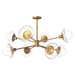 Alora Canada - Eight Light Chandelier - Francesca - Aged Gold/Clear Glass|Clear Glass/Matte Black- Union Lighting Luminaires Decor