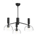 Alora Canada - Three Light Chandelier - Jude - Brushed Gold/Clear Glass|Clear Glass/Matte Black- Union Lighting Luminaires Decor