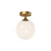Alora Canada - One Light Flush Mount - Nouveau - Aged Gold/Opal Matte Glass|Matte Black/Opal Matte Glass- Union Lighting Luminaires Decor