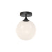 Alora Canada - One Light Flush Mount - Nouveau - Aged Gold/Opal Matte Glass|Matte Black/Opal Matte Glass- Union Lighting Luminaires Decor