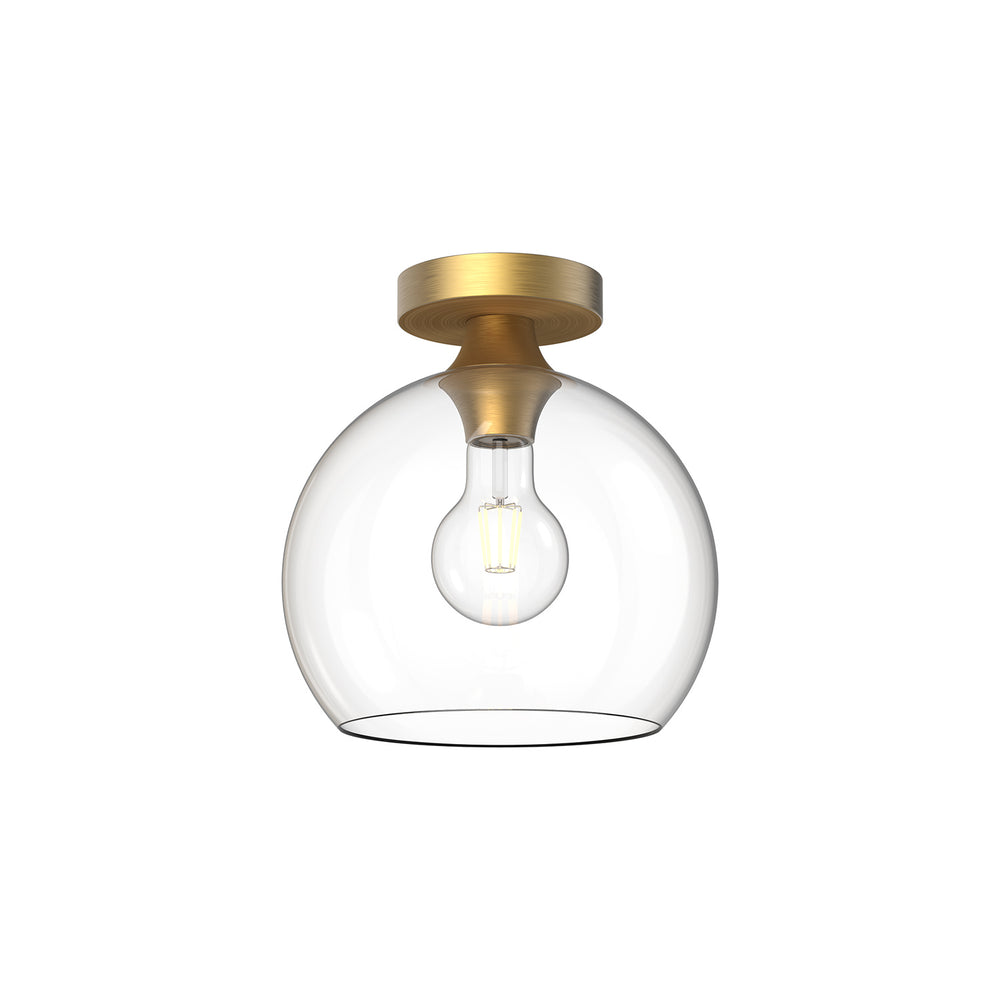 Alora Canada - One Light Flush Mount - Castilla - Aged Gold- Union Lighting Luminaires Decor