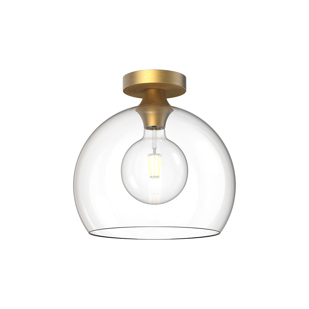 Alora Canada - One Light Flush Mount - Castilla - Aged Gold- Union Lighting Luminaires Decor