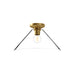 Alora Canada - One Light Flush Mount - Salem - Brushed Gold/Clear Glass|Clear Glass/Matte Black- Union Lighting Luminaires Decor