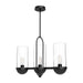 Alora Canada - Three Light Linear Pendant - Cyrus - Aged Gold/Clear Glass|Clear Glass/Matte Black- Union Lighting Luminaires Decor