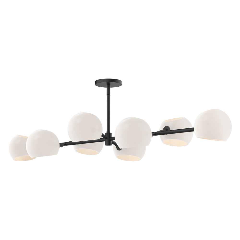Alora Canada - Eight Light Linear Pendant - Willow - Matte Black- Union Lighting Luminaires Decor