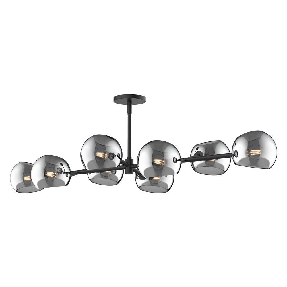 Alora Canada - Eight Light Linear Pendant - Willow - Matte Black- Union Lighting Luminaires Decor