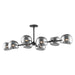 Alora Canada - Eight Light Linear Pendant - Willow - Matte Black- Union Lighting Luminaires Decor