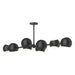 Alora Canada - Eight Light Linear Pendant - Willow - Matte Black- Union Lighting Luminaires Decor