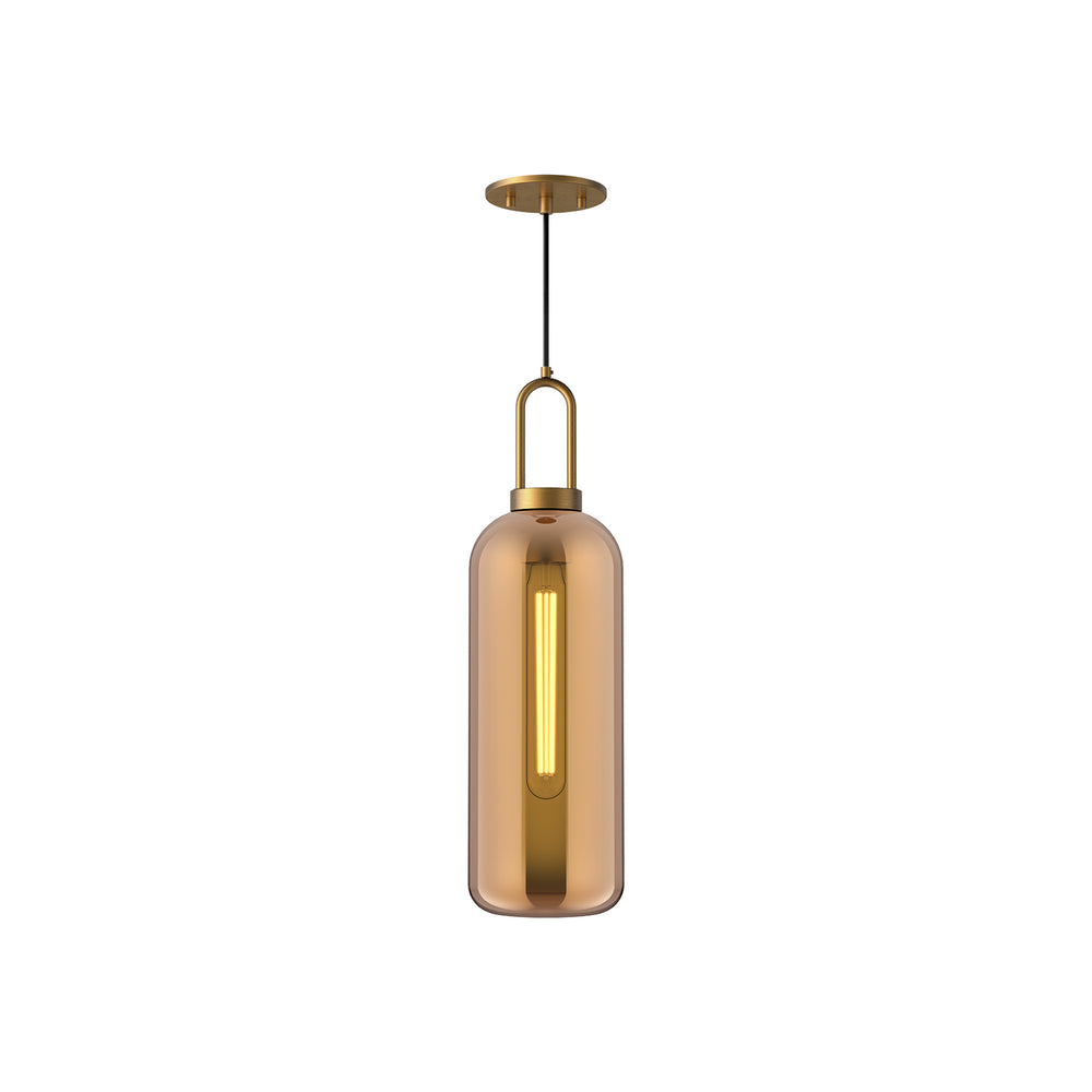 Alora Canada - One Light Pendant - Soji - Aged Gold- Union Lighting Luminaires Decor