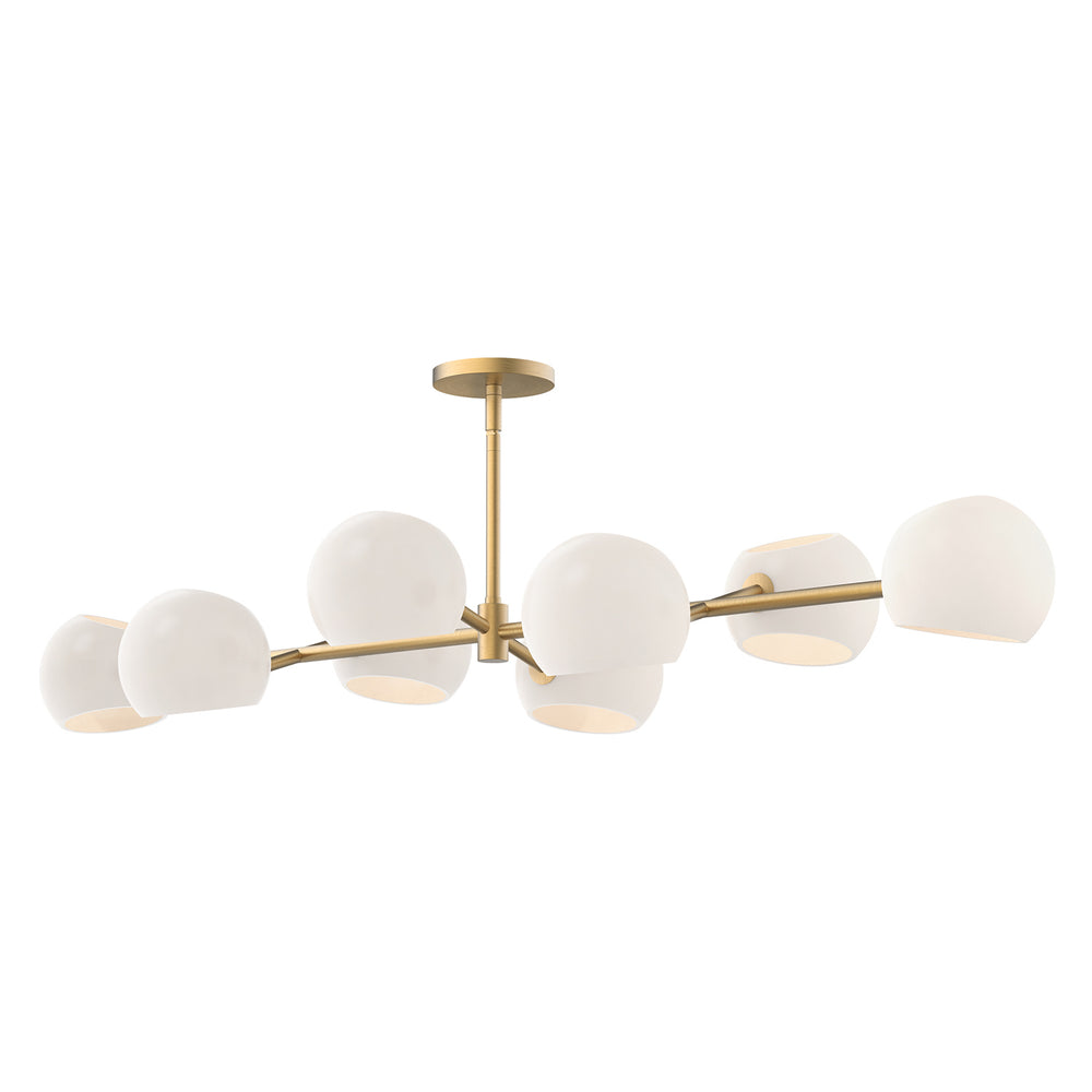 Alora Canada - Eight Light Linear Pendant - Willow - Brushed Gold- Union Lighting Luminaires Decor