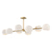 Alora Canada - Eight Light Linear Pendant - Willow - Brushed Gold- Union Lighting Luminaires Decor