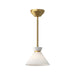 Alora Canada - One Light Pendant - Halston - Brushed Gold/Glossy Opal Glass|Glossy Opal Glass/Matte Black- Union Lighting Luminaires Decor