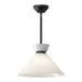 Alora Canada - One Light Pendant - Halston - Brushed Gold/Glossy Opal Glass|Glossy Opal Glass/Matte Black- Union Lighting Luminaires Decor