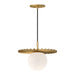 Alora Canada - One Light Pendant - Plume - Brushed Gold/Opal Matte Glass|Matte Black/Opal Matte Glass- Union Lighting Luminaires Decor