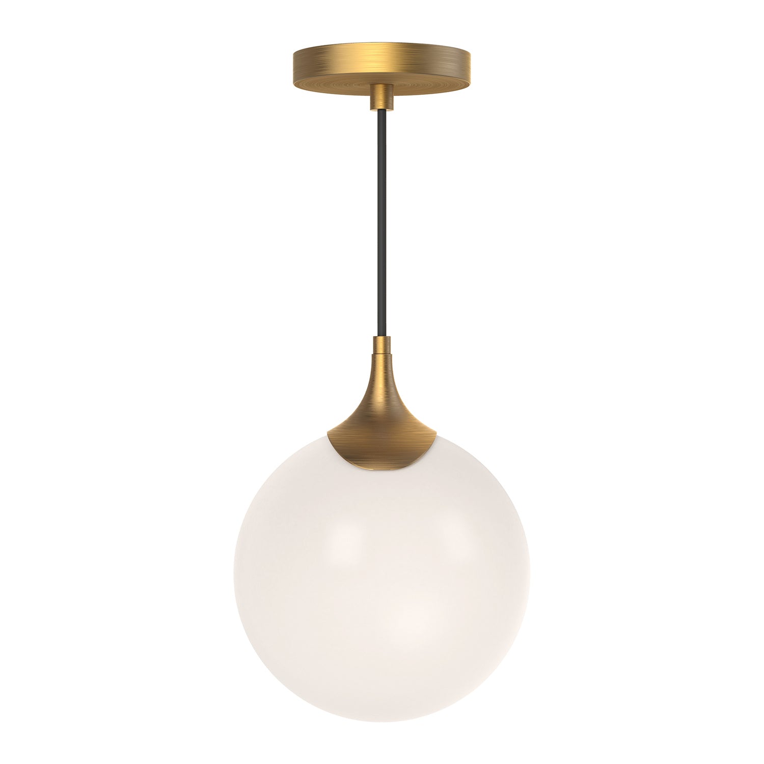 Alora Canada - One Light Pendant - Nouveau - Aged Gold/Opal Matte Glass|Matte Black/Opal Matte Glass- Union Lighting Luminaires Decor