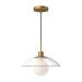 Alora Canada - One Light Pendant - Francesca - Aged Gold/Clear Glass|Clear Glass/Matte Black- Union Lighting Luminaires Decor