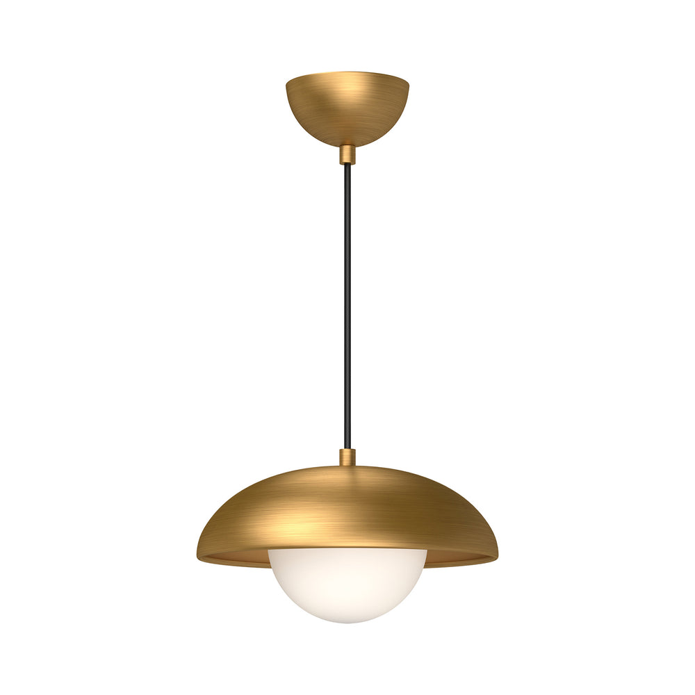 Alora Canada - One Light Pendant - Rubio - Aged Gold/Opal Matte Glass|Matte Black/Opal Matte Glass- Union Lighting Luminaires Decor