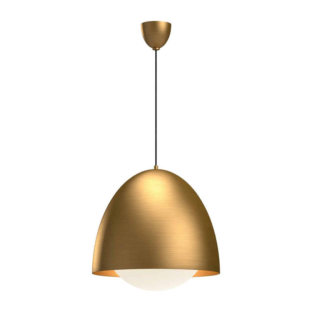 Alora Canada - One Light Pendant - Kenji - Aged Gold/Opal Matte Glass|Matte Black/Opal Matte Glass- Union Lighting Luminaires Decor