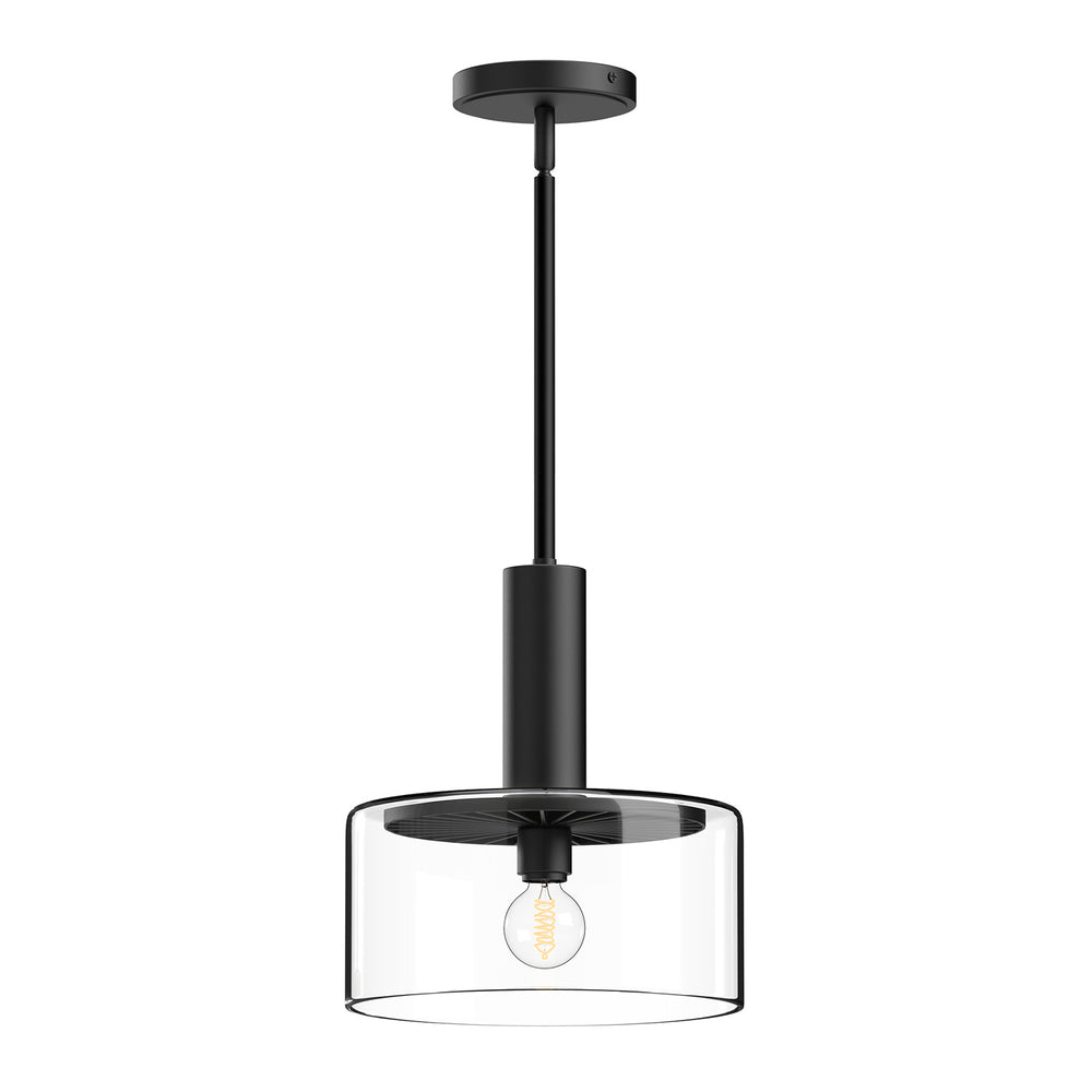 Alora Canada - One Light Pendant - Royale - Aged Gold/Clear Glass|Clear Glass/Matte Black- Union Lighting Luminaires Decor