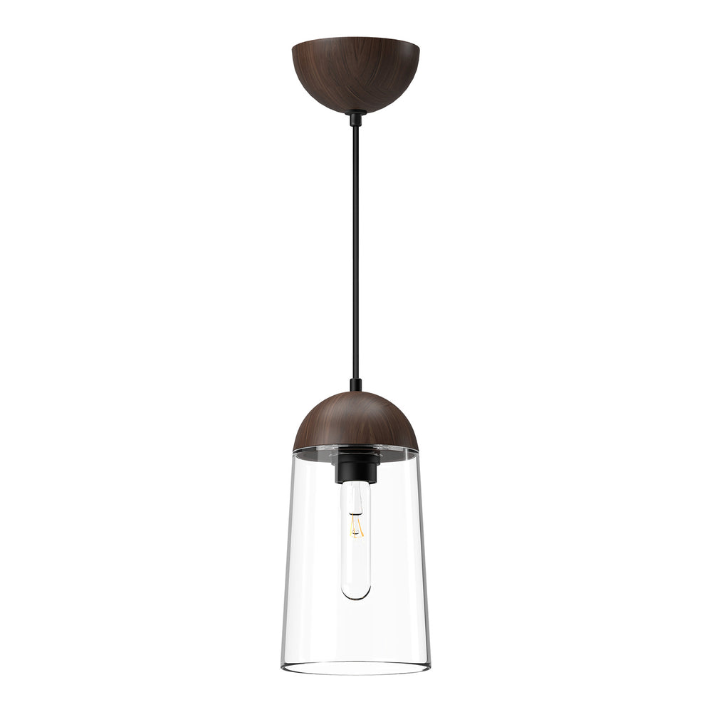 Alora Canada - One Light Pendant - Emil - Aged Gold/Walnut|Matte Black/Walnut|White/White Oak- Union Lighting Luminaires Decor