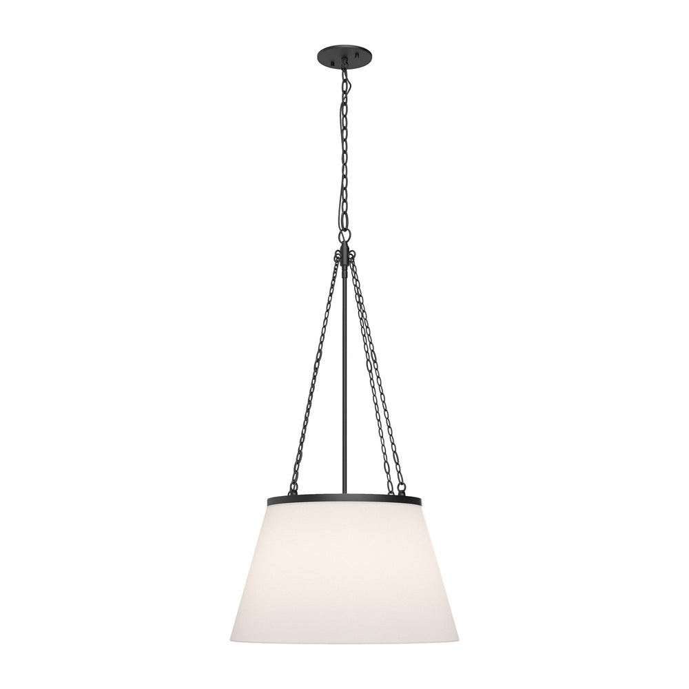 Alora Canada - One Light Pendant - Speakeasy - Aged Gold/White Linen|Matte Black/White Linen- Union Lighting Luminaires Decor